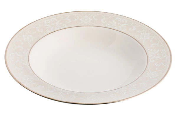 Тарелка пирожковая Noritake Монтвейл Платиновый кант 16,5 см, фарфор костяной