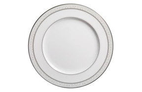 Тарелка обеденная Noritake Монтвейл Платиновый кант 27 см, фарфор костяной