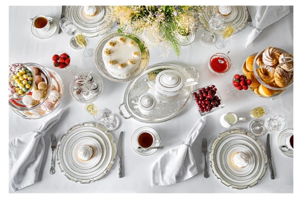 Тарелка обеденная Noritake Монтвейл Платиновый кант 27 см, фарфор костяной