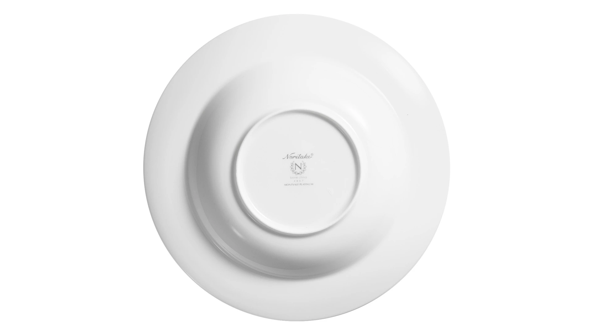 Тарелка суповая Noritake Монтвейл Платиновый кант 21 см, фарфор костяной