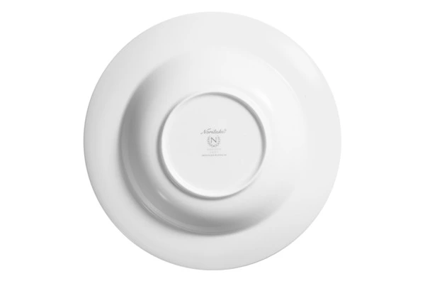 Тарелка суповая Noritake Монтвейл Платиновый кант 21 см, фарфор костяной