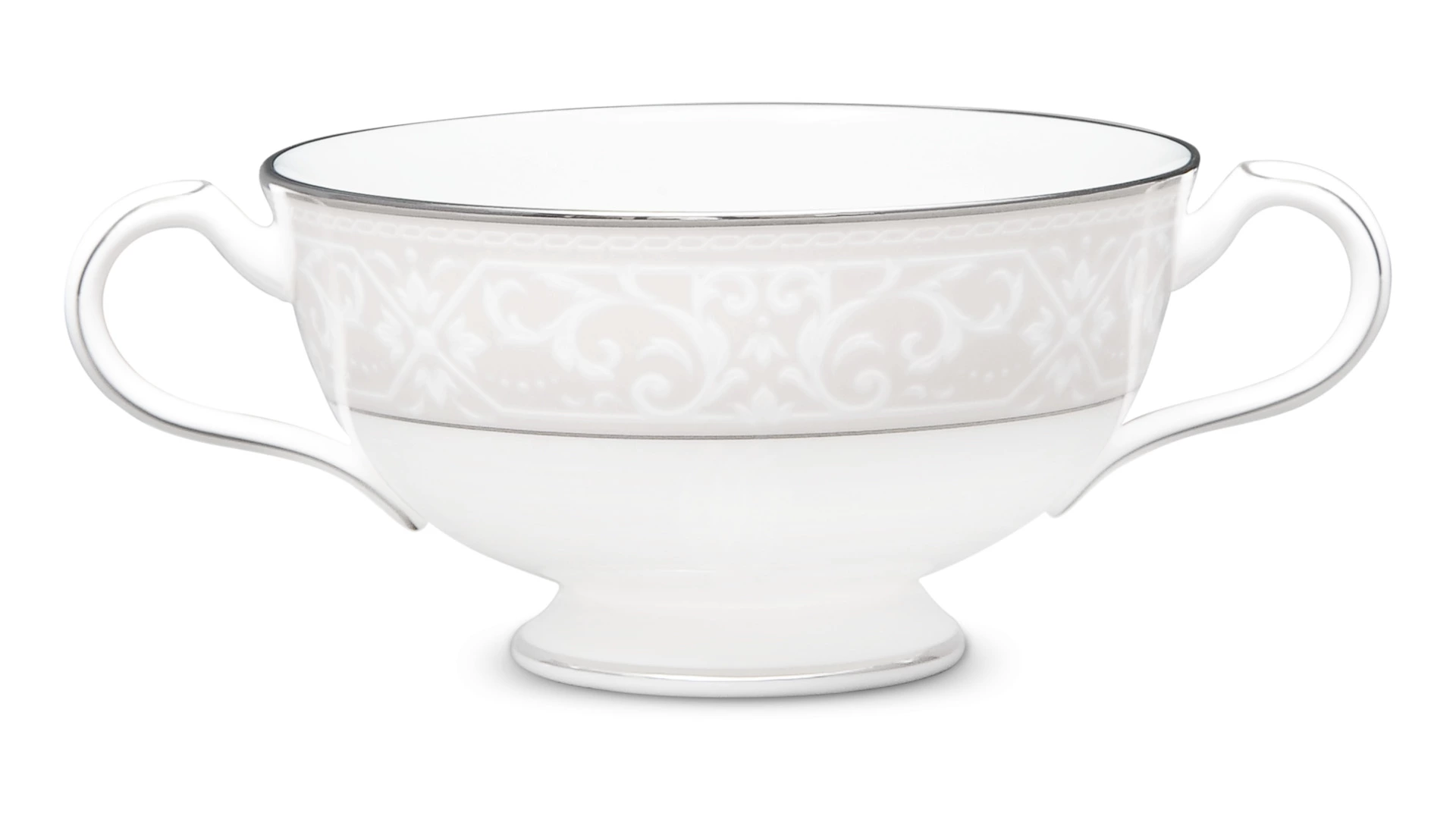 Чашка суповая Noritake Монтвейл Платиновый кант 210 мл