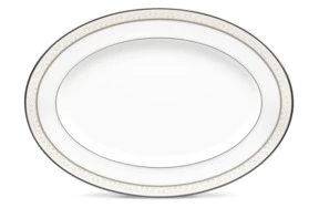 Блюдо овальное Noritake Монтвейл Платиновый кант 41 см