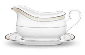 Соусник с подставкой Noritake Монтвейл Платиновый кант 300 мл