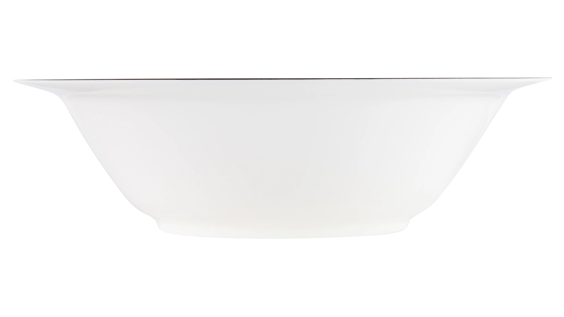 Салатник круглый Noritake Монтвейл Платиновый кант 24,5 см, фарфор костяной