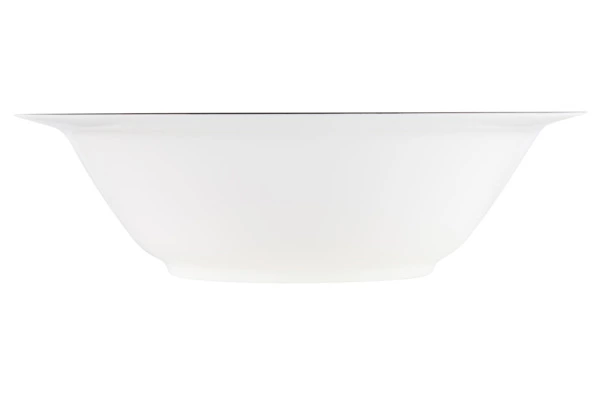 Салатник круглый Noritake Монтвейл Платиновый кант 24,5 см, фарфор костяной