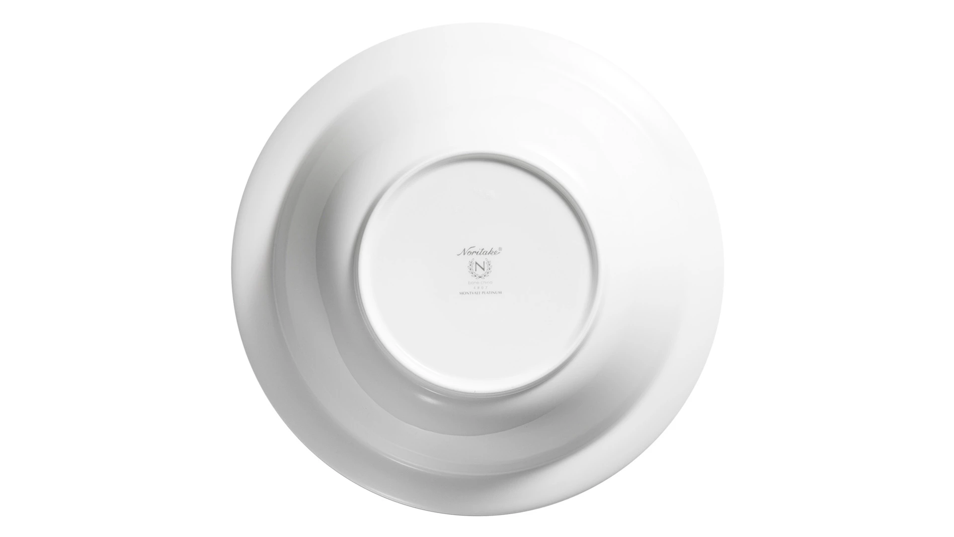 Салатник круглый Noritake Монтвейл Платиновый кант 24,5 см, фарфор костяной
