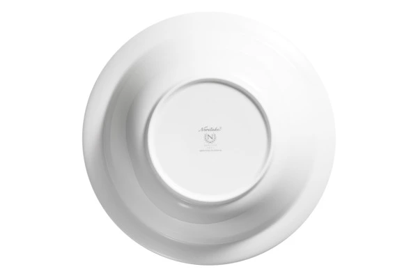 Салатник круглый Noritake Монтвейл Платиновый кант 24,5 см, фарфор костяной
