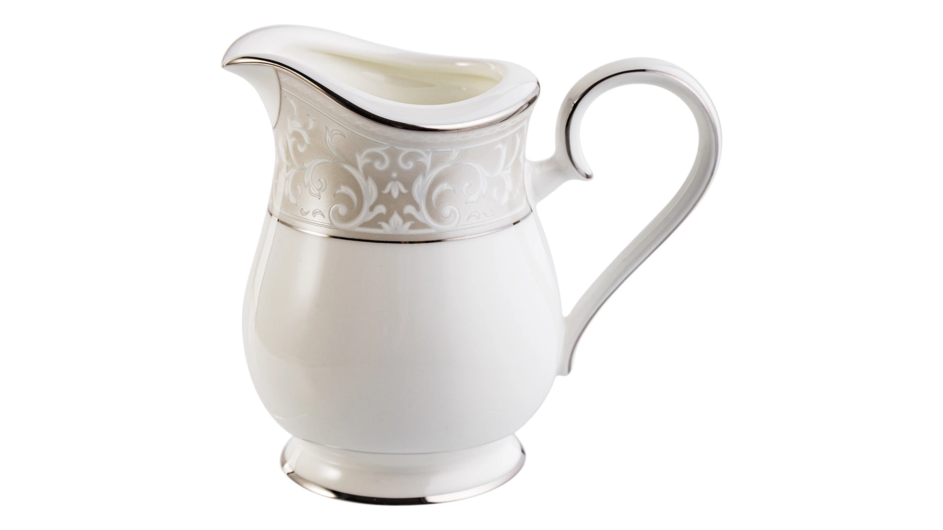 Молочник Noritake Монтвейл Платиновый кант 220 мл, фарфор костяной