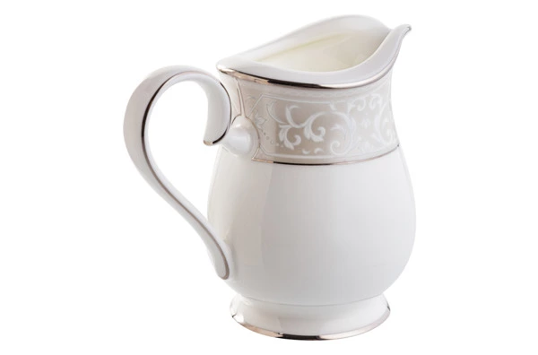 Молочник Noritake Монтвейл Платиновый кант 220 мл, фарфор костяной