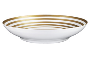 Тарелка суповая JL Coquet Хемисфер Узкие полосы, золотые 19,5 см