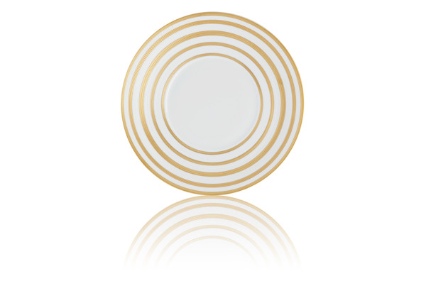 Тарелка закусочная JL Coquet Хемисфер Узкие полосы, золотые 21 см