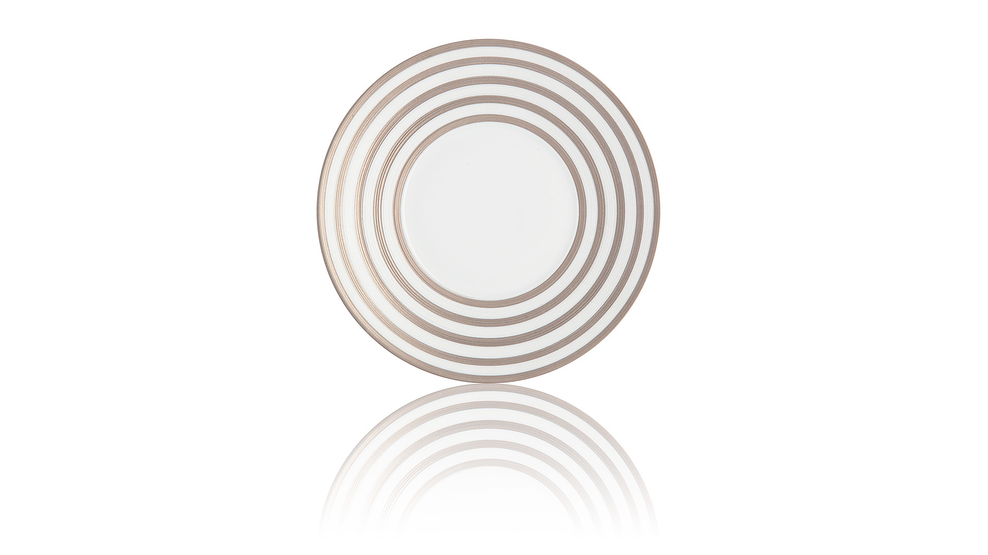 Тарелка закусочная JL Coquet Хемисфер Узкие полосы, платиновые 21 см