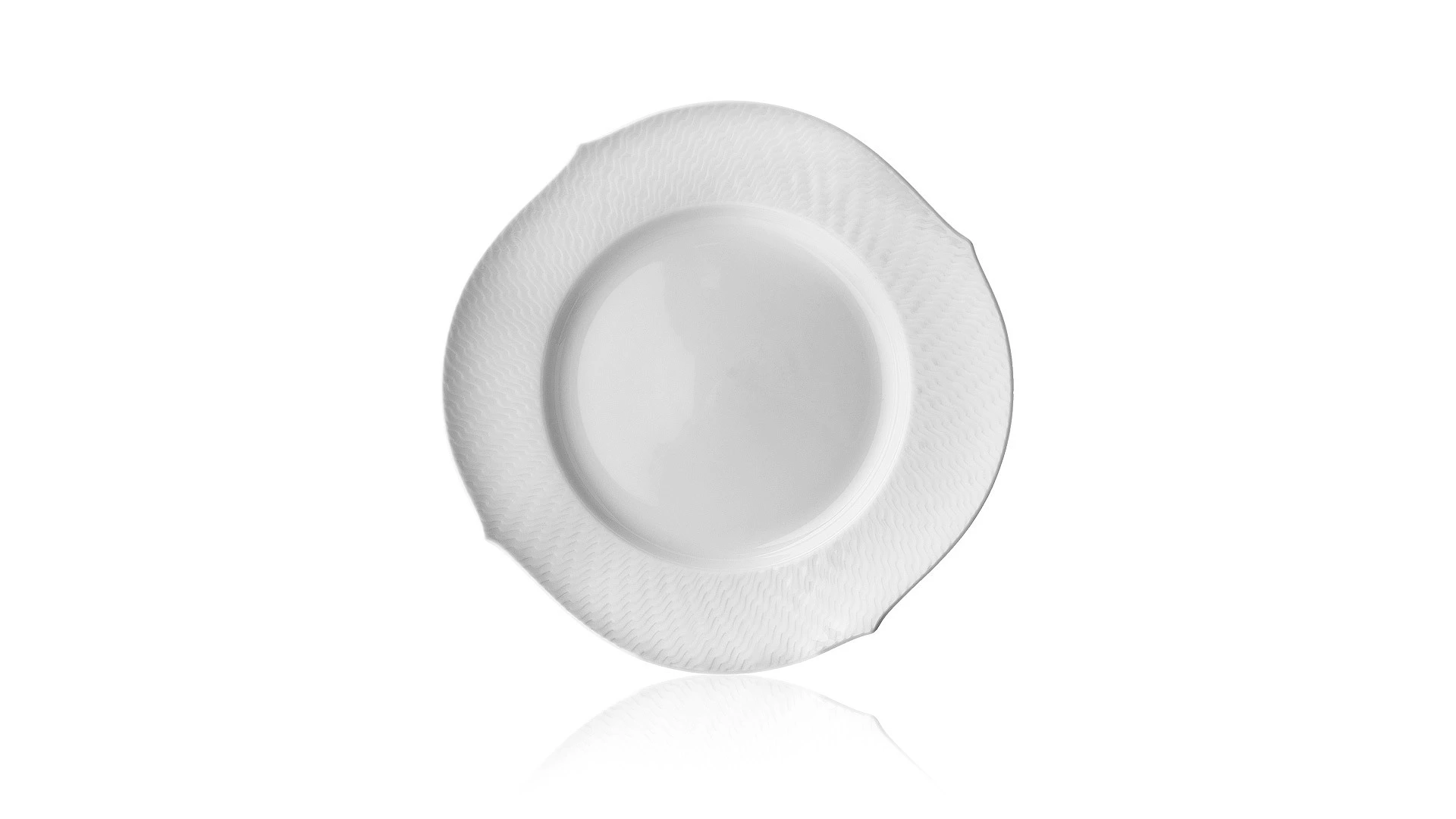 Тарелка закусочная Meissen Игра волн, рельеф, белый 22,5 см