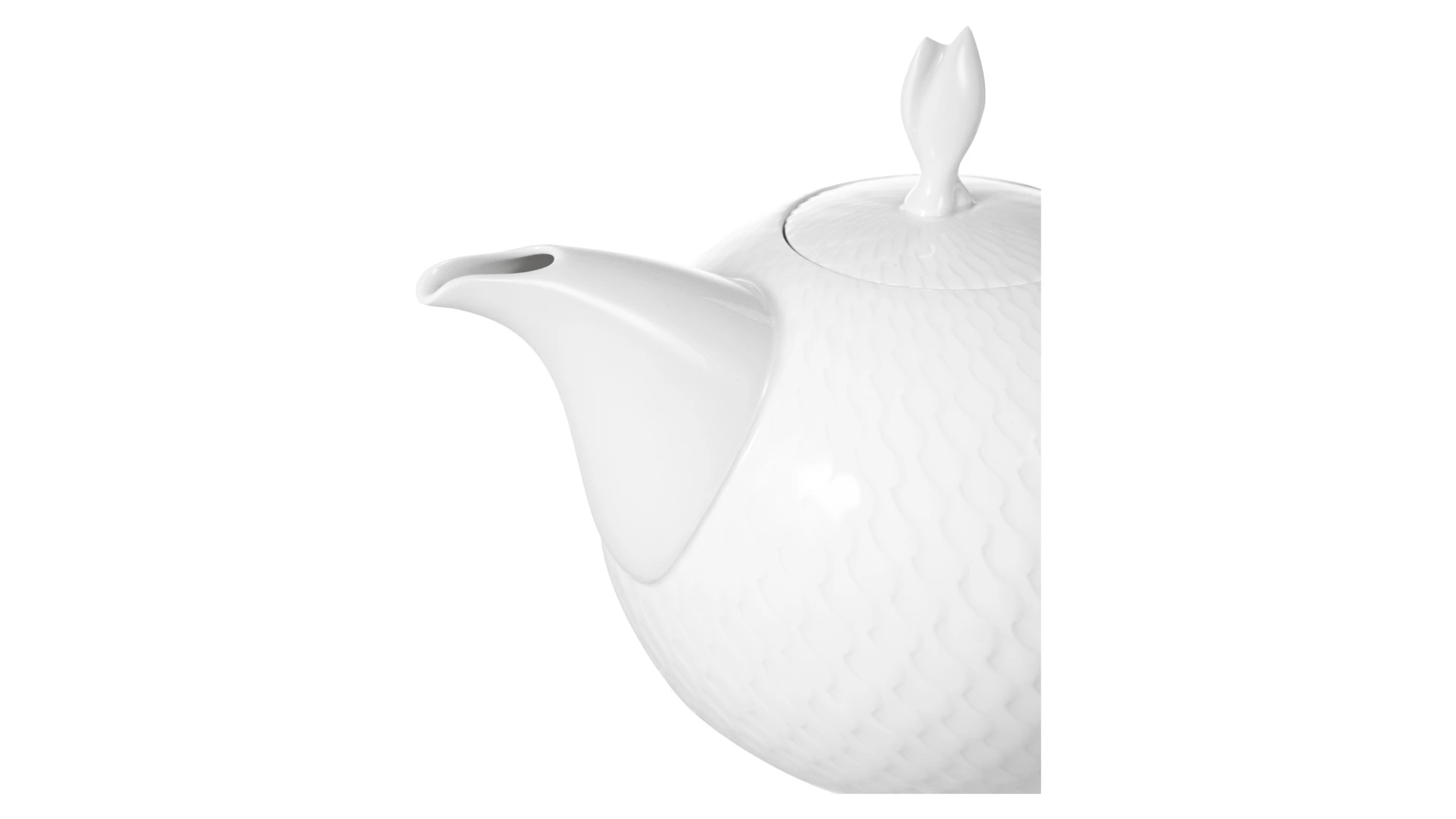 Чайник заварочный Meissen Игра волн, рельеф, белый 1,05 л