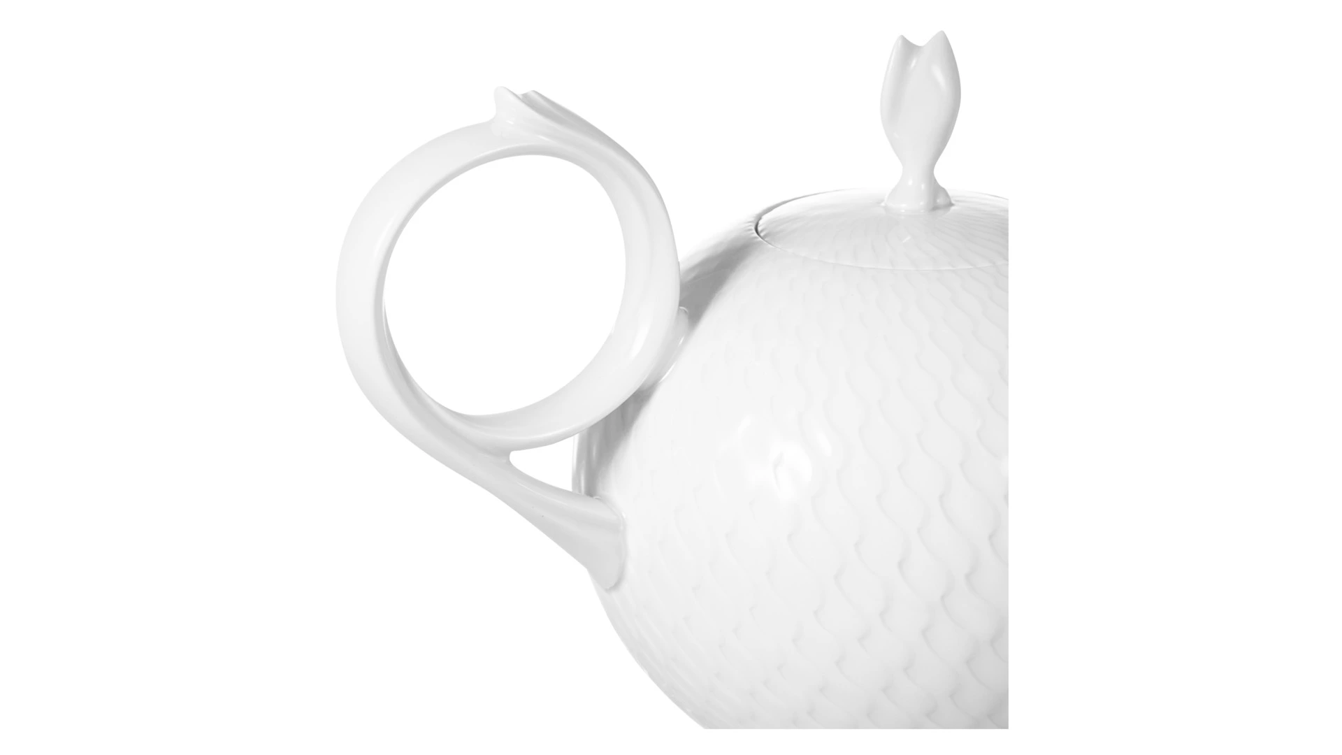 Чайник заварочный Meissen Игра волн, рельеф, белый 1,05 л