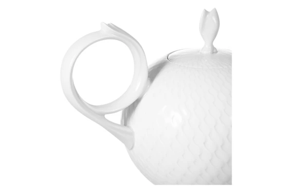 Чайник заварочный Meissen Игра волн, рельеф, белый 1,05 л