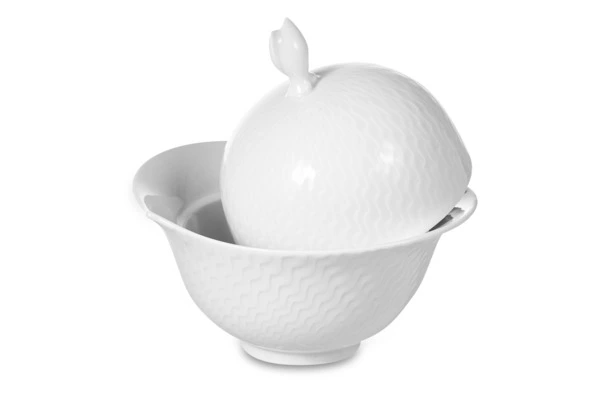 Сахарница Meissen Игра волн, рельеф 200 мл, фарфор, белая