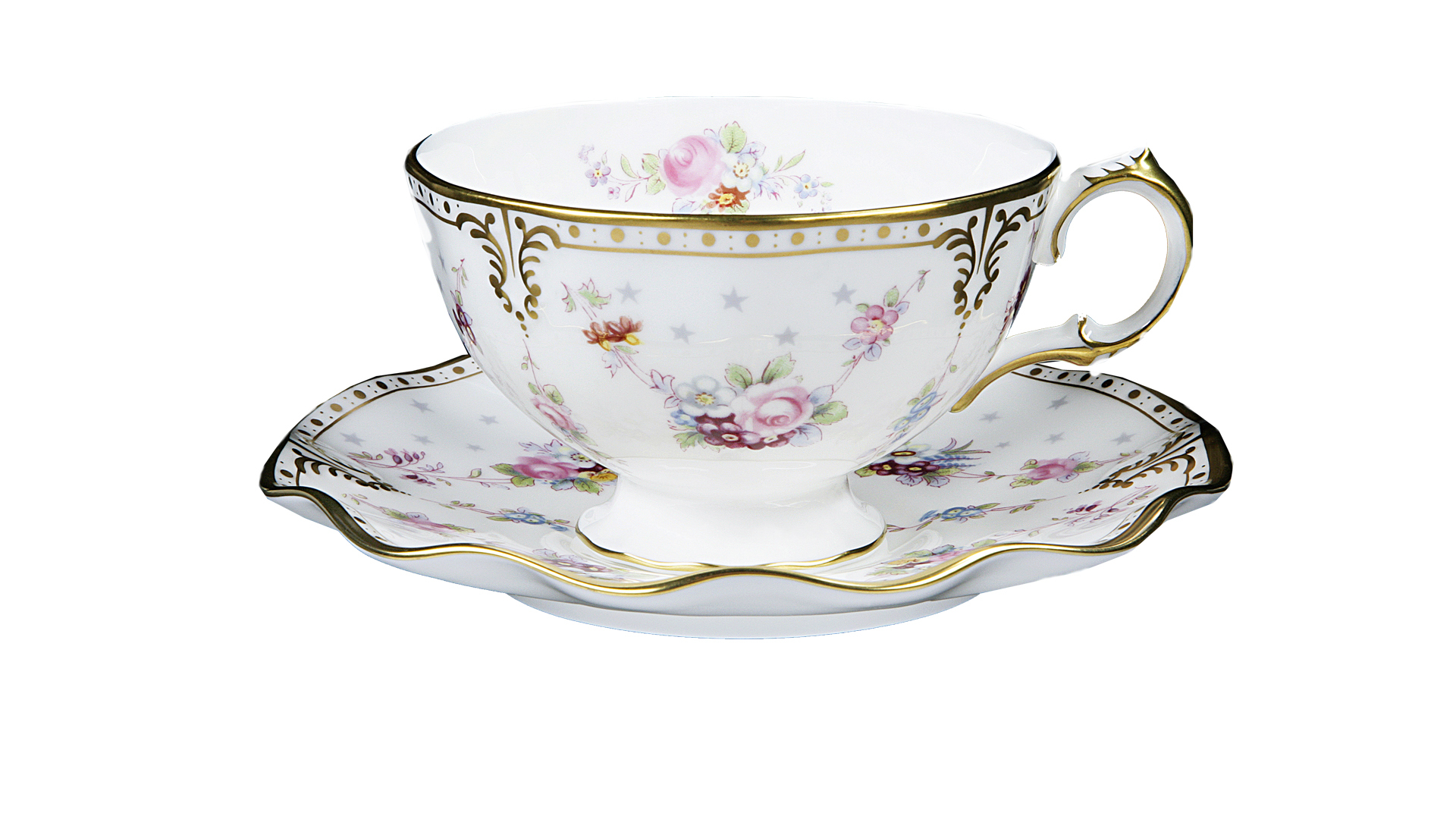 Чашка чайная с блюдцем Royal Crown Derby Роял Антуанетта