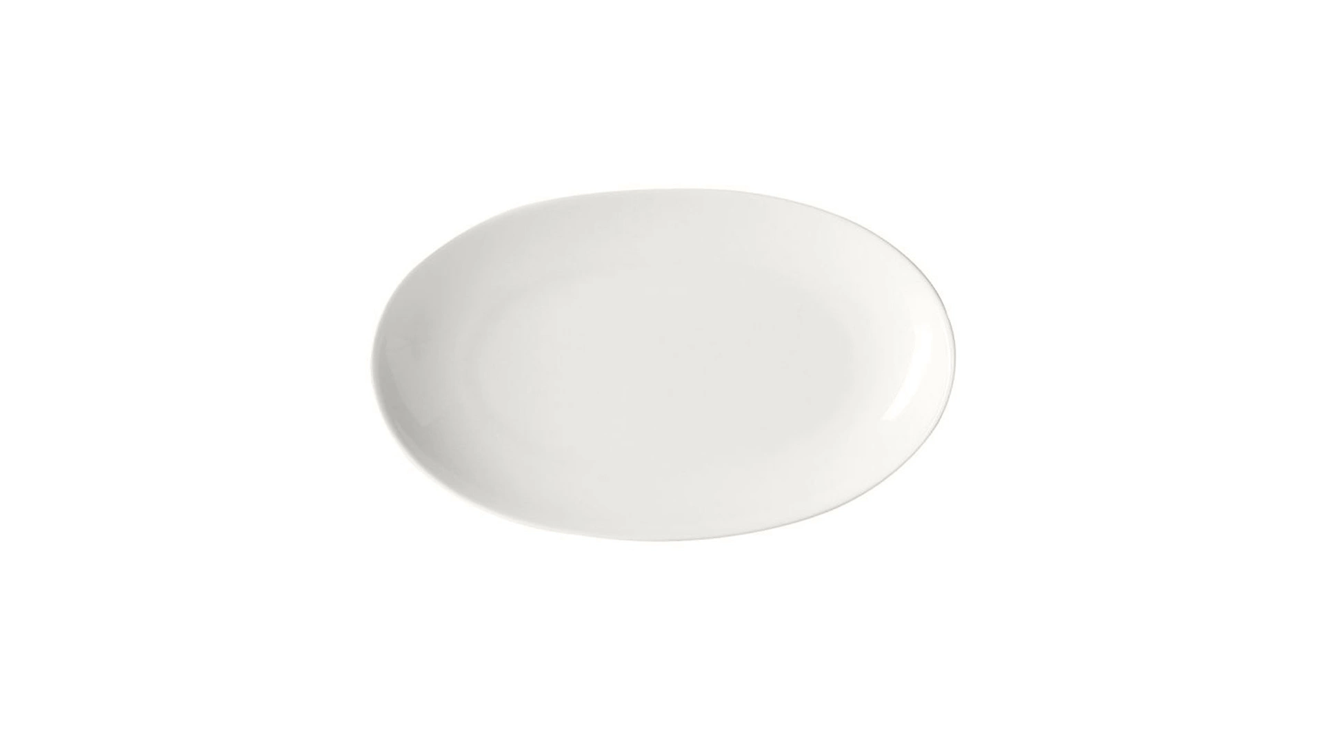 Блюдо овальное Dibbern Белый декор 24 см, фарфор костяной