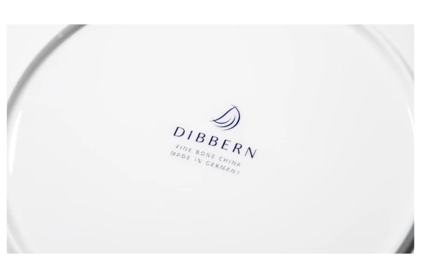 Тарелка закусочная Dibbern Белый декор 21 см, фарфор костяной