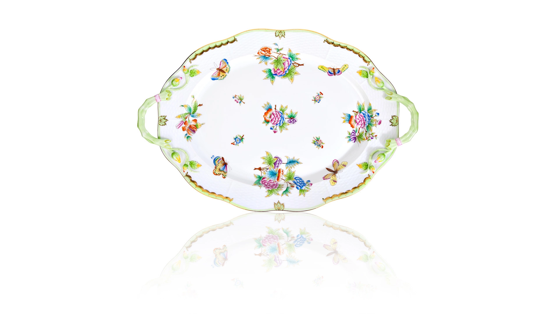 Блюдо овальное Herend с ручками Виктория 46,5 см