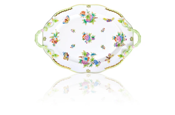 Блюдо овальное Herend с ручками Виктория 46,5 см
