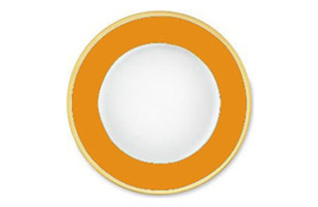 Тарелка обеденная 28см "Китайский лак, золотой кант" (мандарин)