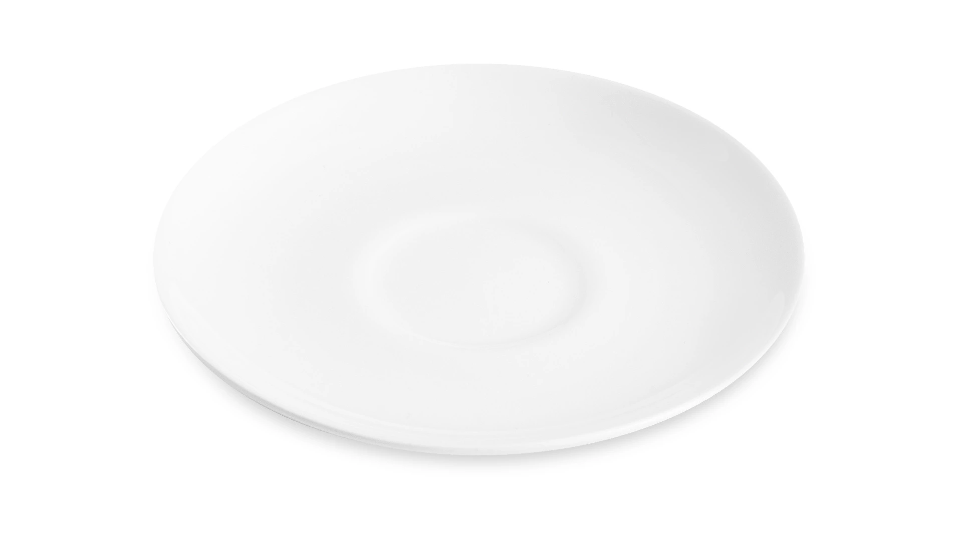 Блюдце для чашки чайно-кофейной Dibbern Белый декор 15 см, фарфор костяной