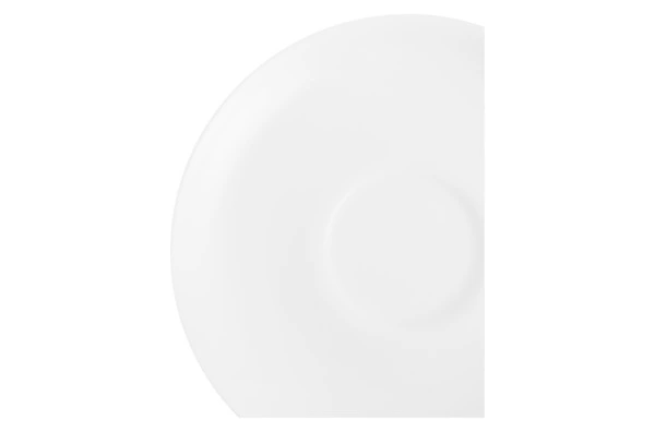 Блюдце для чашки чайно-кофейной Dibbern Белый декор 15 см, фарфор костяной