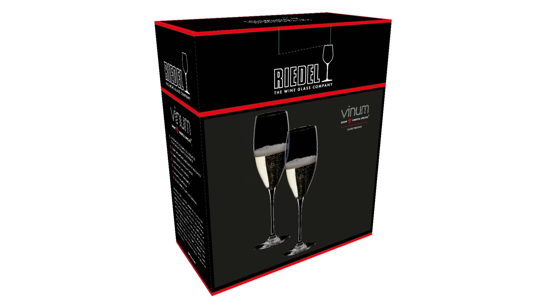 Набор бокалов для шампанского Riedel Vinum Cuvee Prestige 230 мл, 2шт, стекло хрустальное