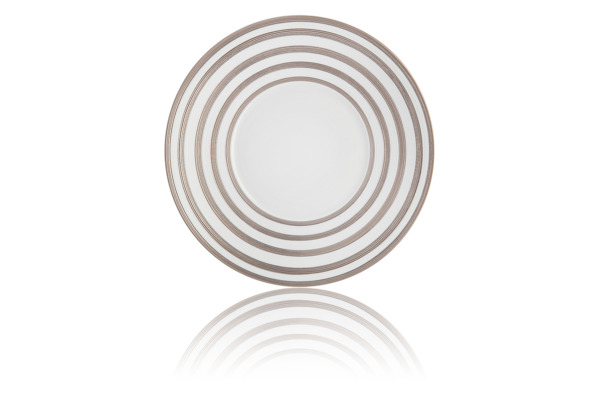 Тарелка подстановочная JL Coquet Хемисфер Узкие полосы, платиновые 31 см