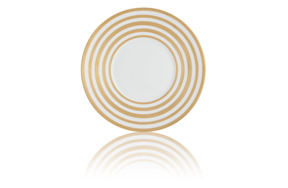 Тарелка обеденная JL Coquet Хемисфер Узкие полосы, золотые 26 см