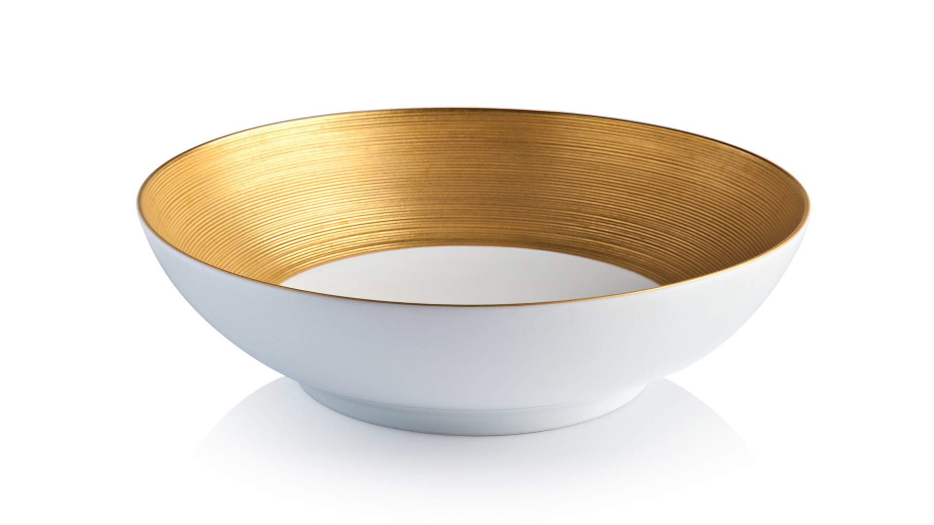 Тарелка суповая JL Coquet Хемисфер, золотой 19,5 см