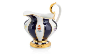 Молочник Meissen 120мл Форма - Икс, россыпь цветов, кобальт