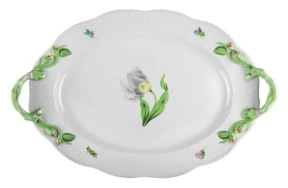 Блюдо овальное Herend с ручками Китти 38 см