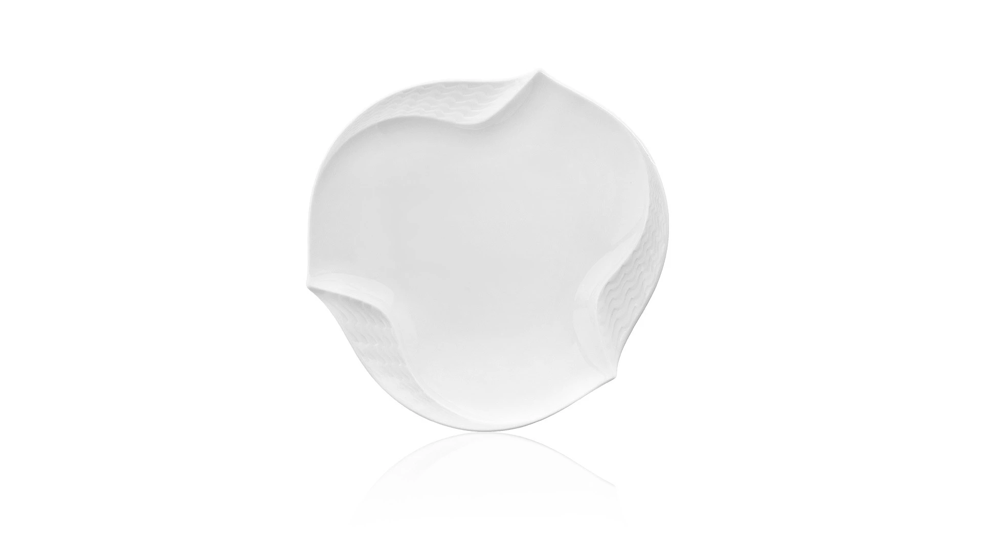 Блюдо рельефное Meissen Игра волн, рельеф, белый 15,5 см, п/к