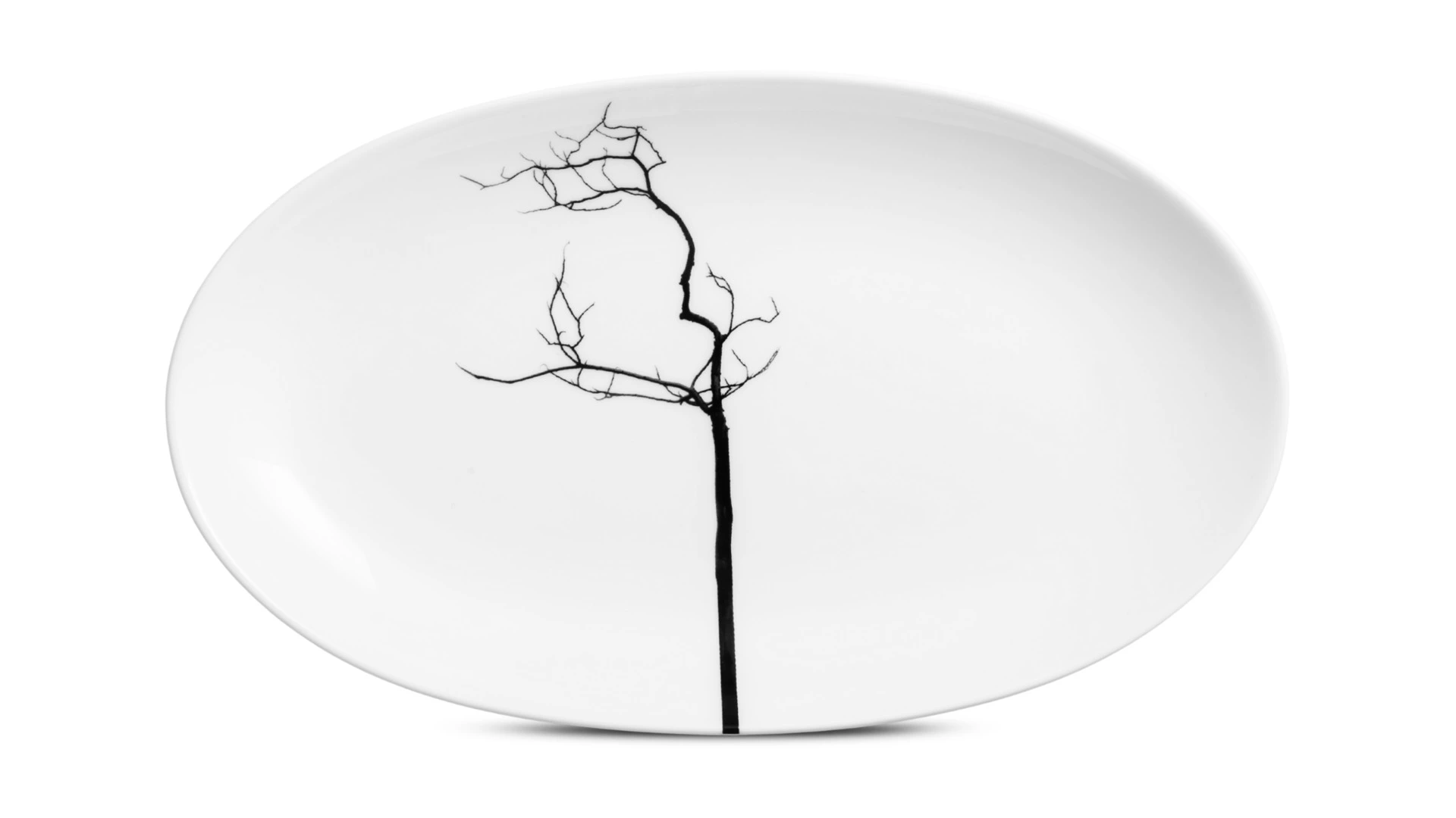 Блюдо овальное Dibbern Черный лес 24 см, фарфор костяной