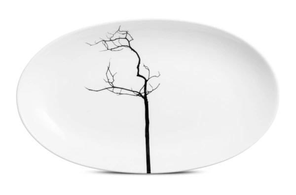 Блюдо овальное Dibbern Черный лес 24 см, фарфор костяной