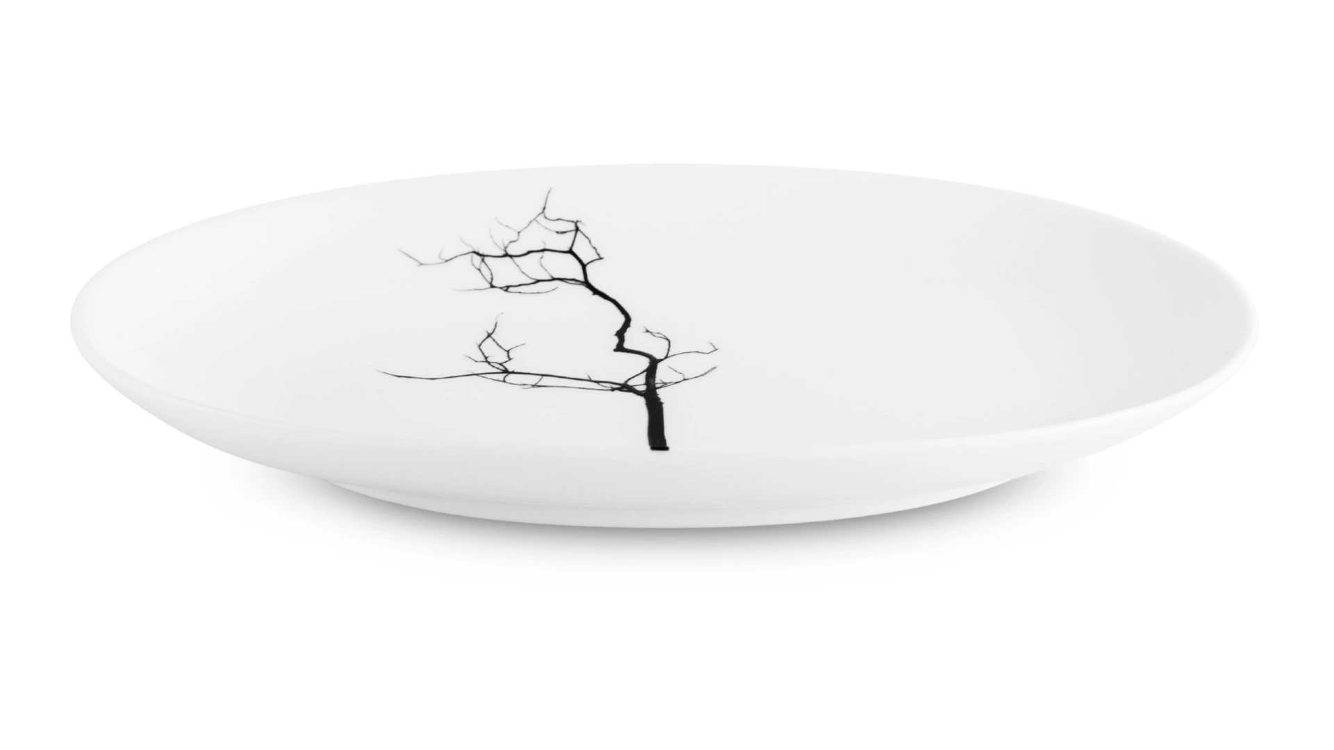 Блюдо овальное Dibbern Черный лес 24 см, фарфор костяной