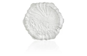 Блюдо для торта Meissen Лебединый сервиз 29 см, белый рельеф