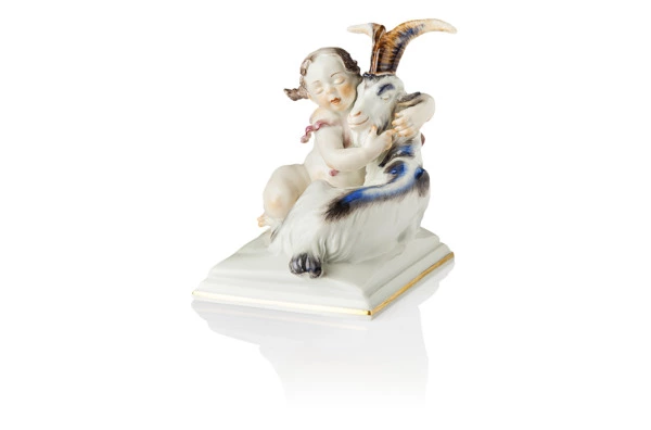 Фигурка Meissen 14 см Знак Зодиака Козерог, Хайнрих Тайн, 1947г