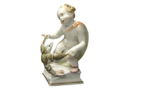 Фигурка Meissen 12 см Знак зодиака Рак, Хайнрих Тайн, 1947г