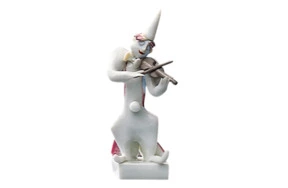 Фигурка Meissen 9 см Клоун - скрипач, ПШтранг КЛОУНЫ