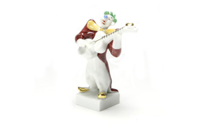 Фигурка Meissen 7,8 см Клоун с гитарой, ПШтранг КЛОУНЫ