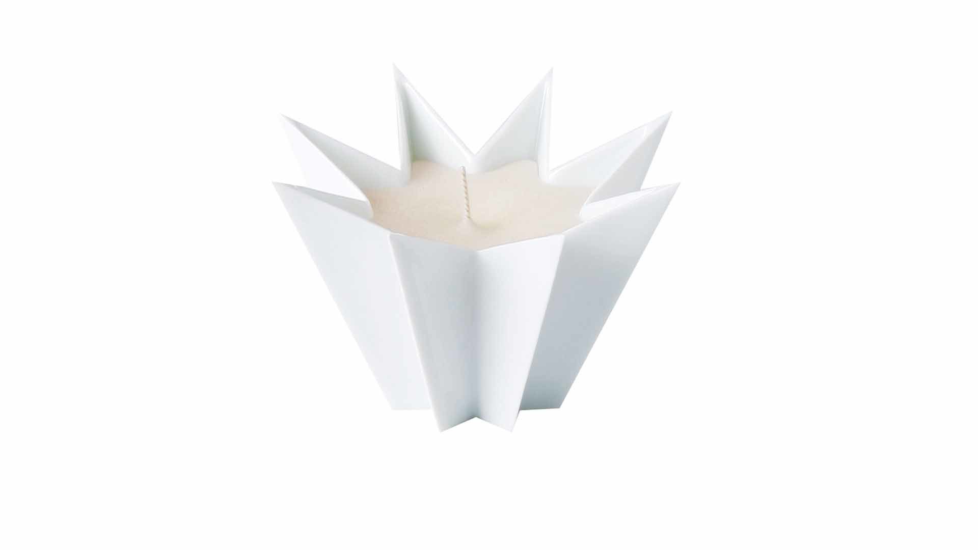 Подсвечник восьмиугольный Sieger by Furstenberg Таити, белый+5 свечей