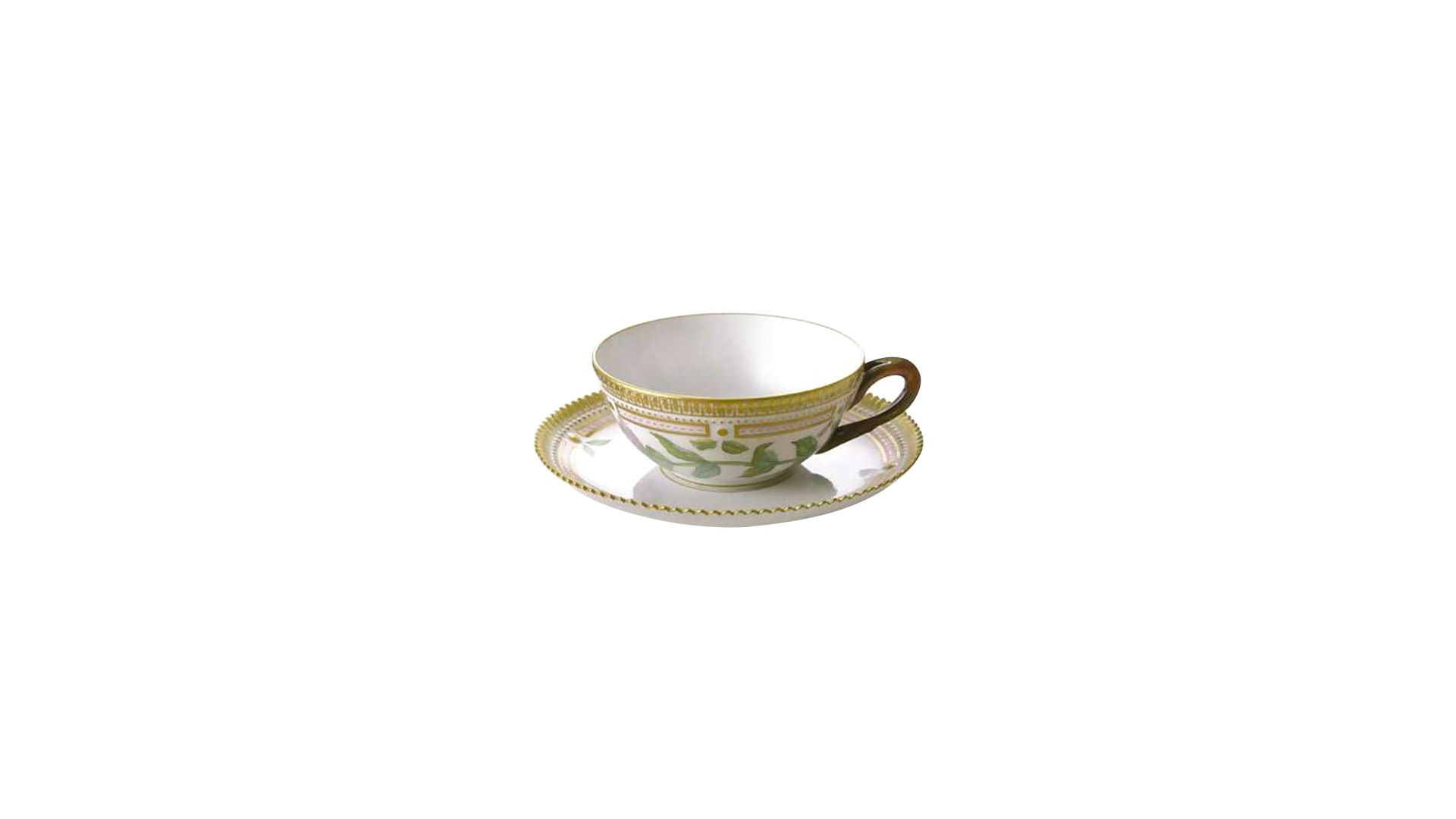 Чашка чайная с блюдцем 220мл "Флора Даника"
