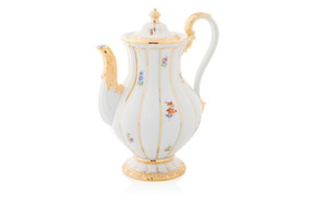 Кофейник мокко Meissen 0,44л Форма - Икс, россыпь цветов