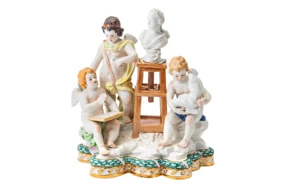 Фигурка Meissen 20см Ангелы-скульпторы (Мишель Виктор Асье, 1774г.)