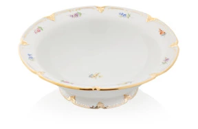Салатник Meissen круглый Meissen Форма - Б, россыпь цветов 27 см